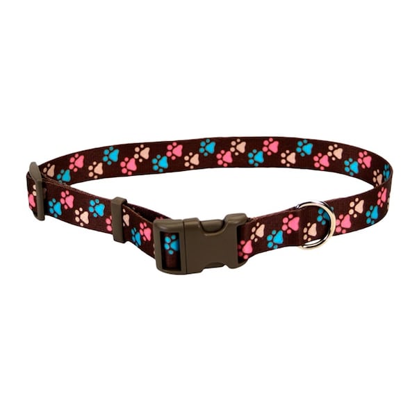 Pet Attire Styles Adjustable Collar 1" PINK DOTS